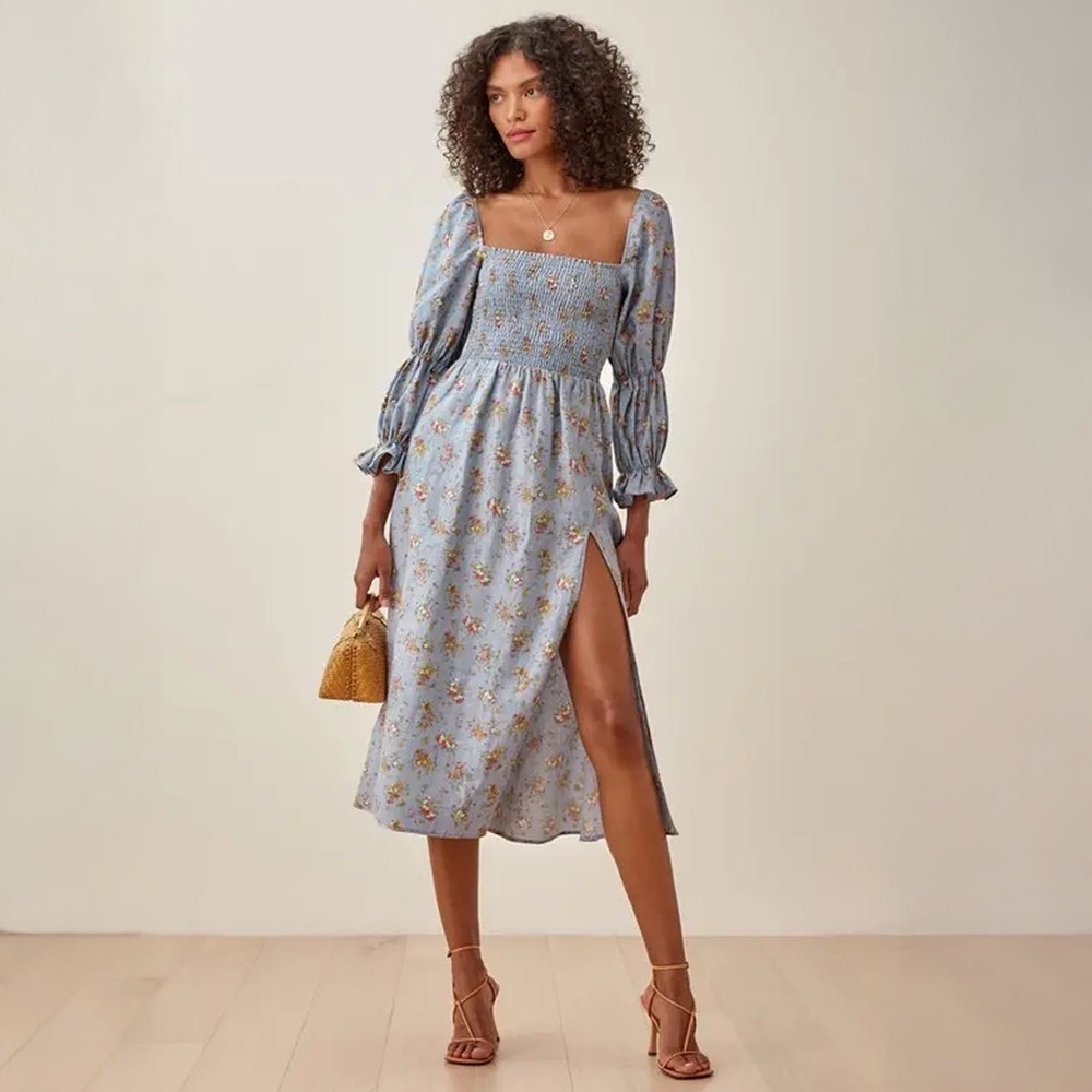 NWT - Reformation - Hyland Linen Dress - Grazia